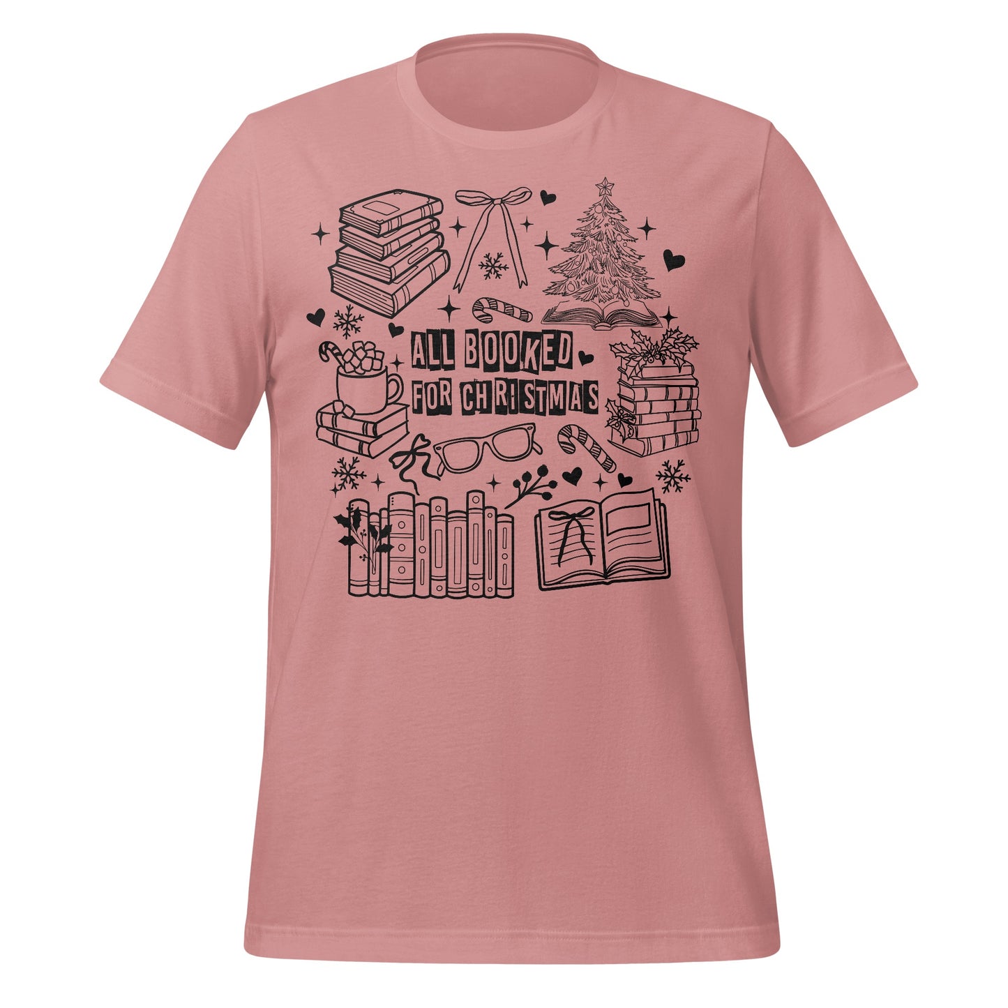 All Booked for Christmas Graphic T-Shirt