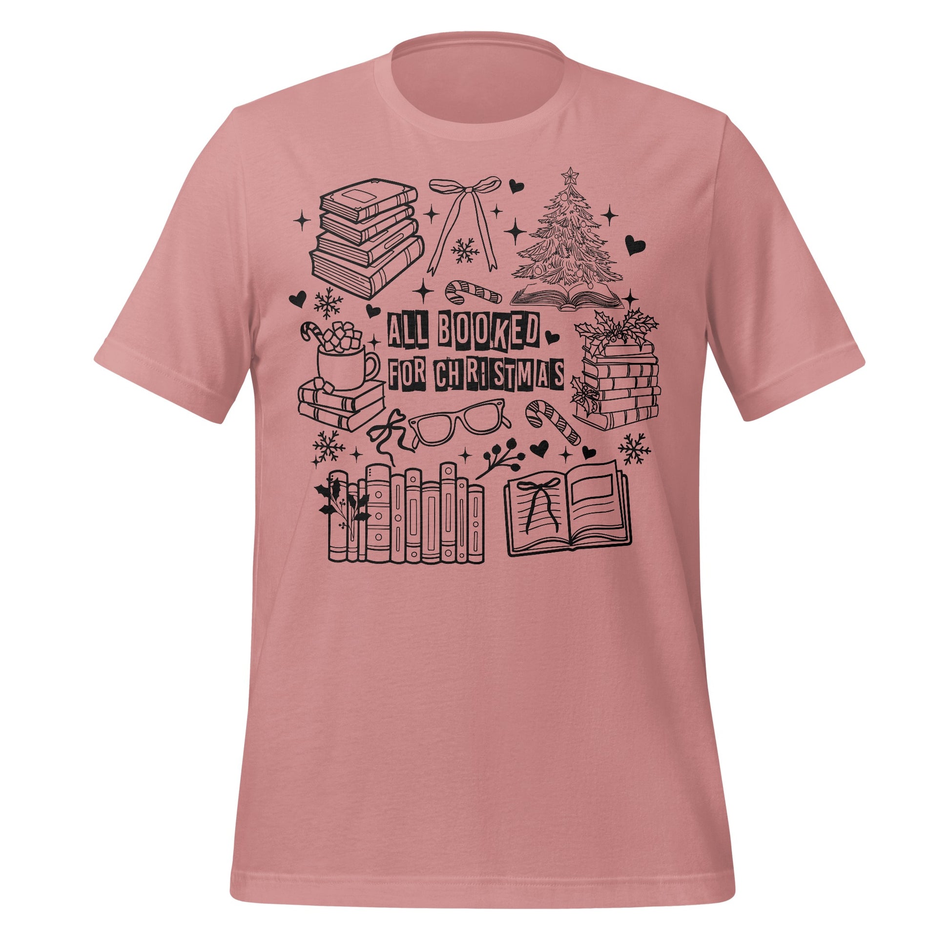 All Booked for Christmas Graphic T-Shirt