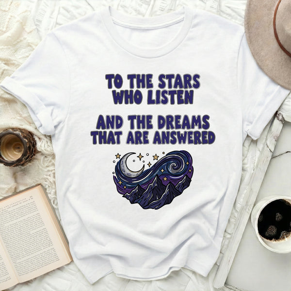 ACOTAR Swirling Dreams Mountain Tee in White