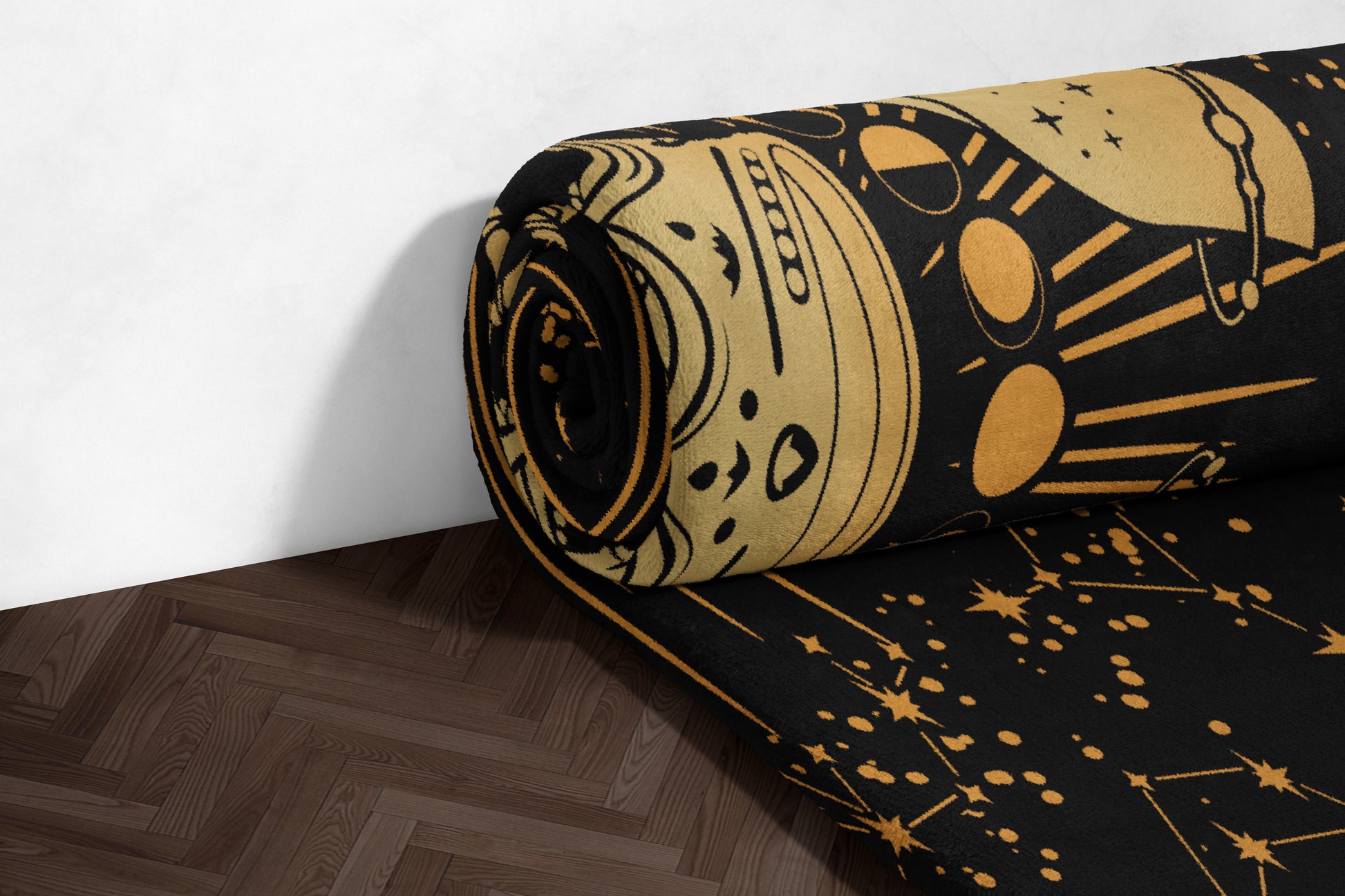 Outer Space Galaxy Patterned Rug for Home Decor