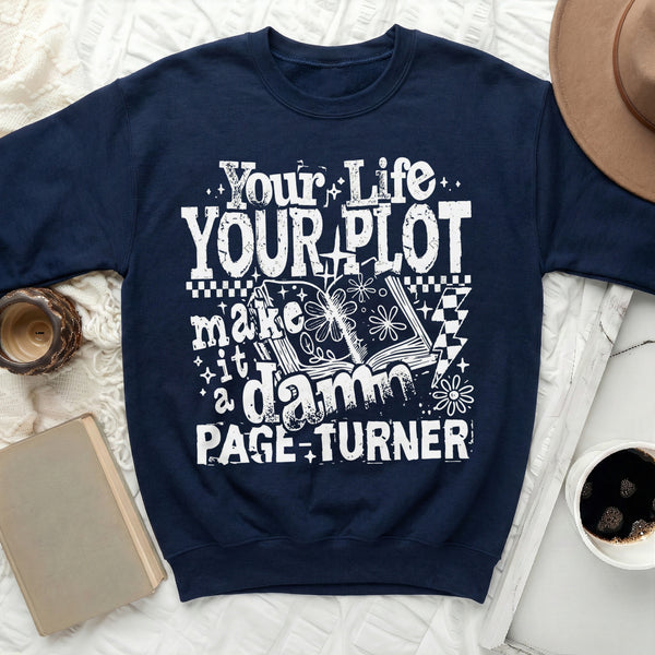 Your Life Your Plot Sweatshirt in Navy