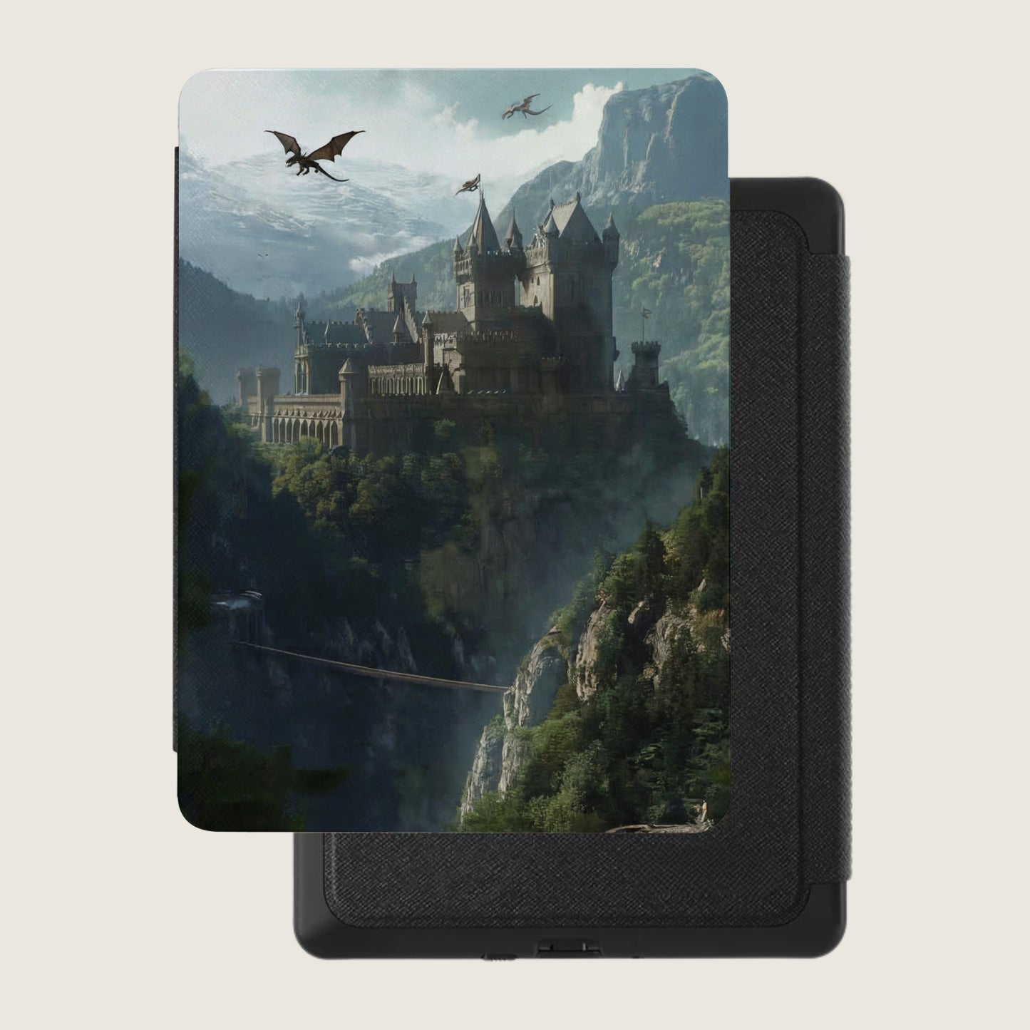 Flying Dragons Fantasy Castle Mountain Bridge product type