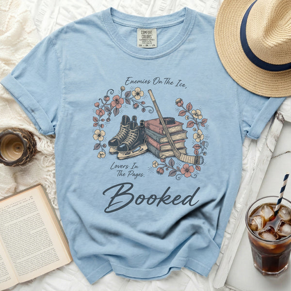 Booked Hockey Romance Tee in Chambray