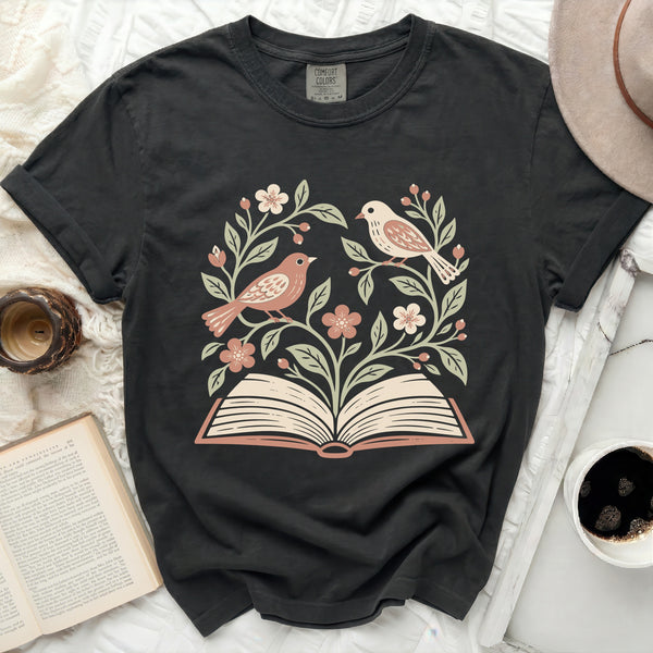 Storybook Garden Tee in Black