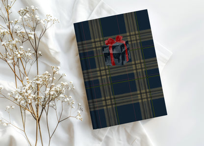 Navy Blue Tartan Design Gift Themed Notebook
