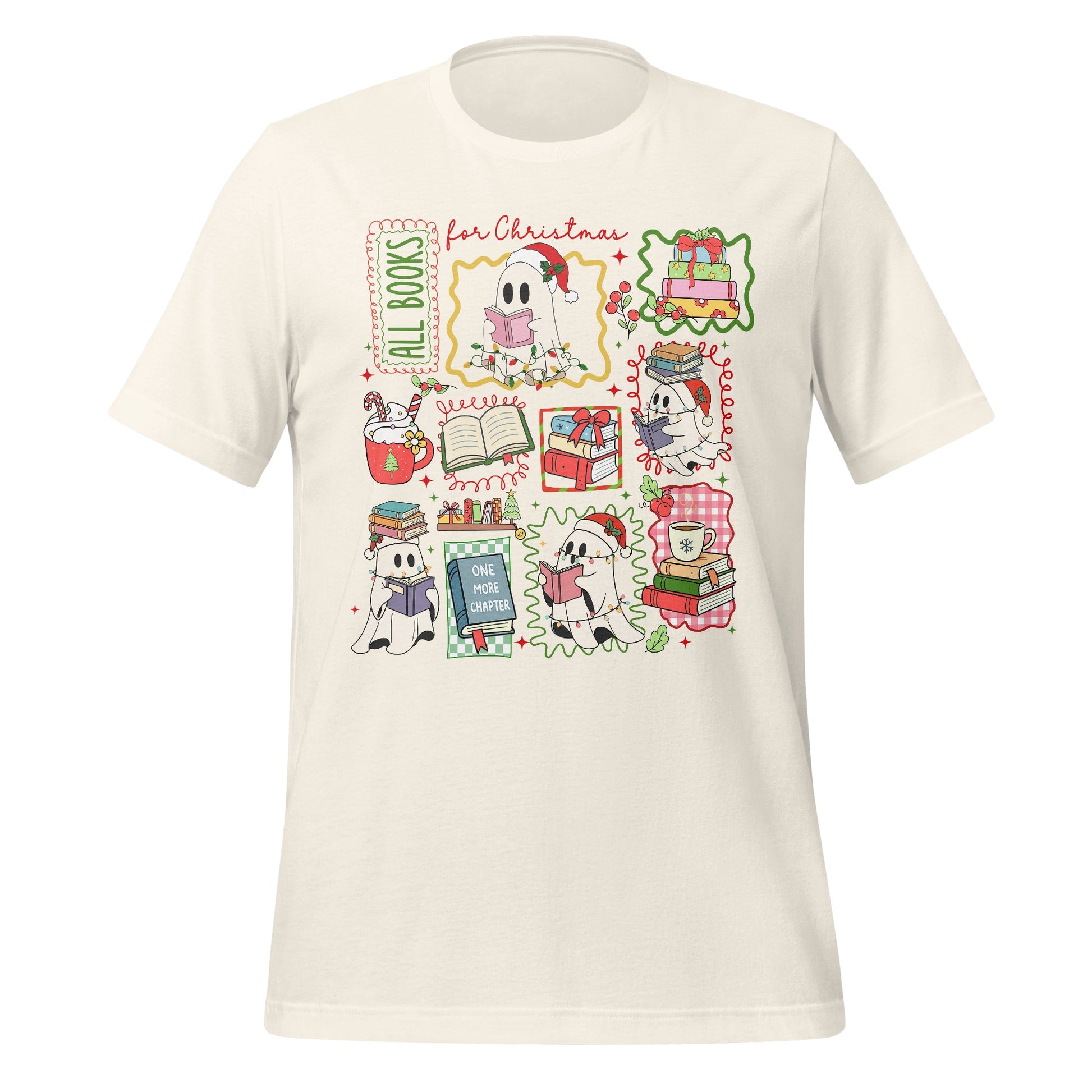 Christmas Ghost Reading Cute Festive Design Shirt