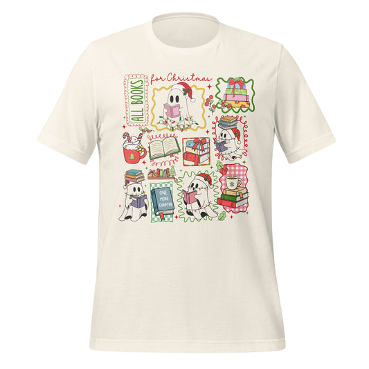 Christmas Ghost Reading Cute Festive Design Shirt