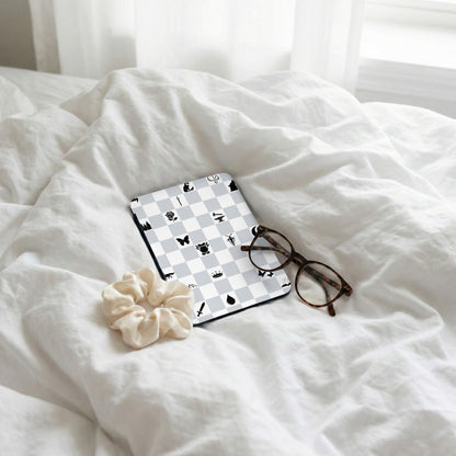 Gray White Checkerboard Fantasy Elements Coaster product type
