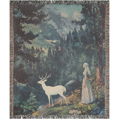 🌲 Throne of Glass Woven Tapestry Blanket | Celaena Sardothian 🦌