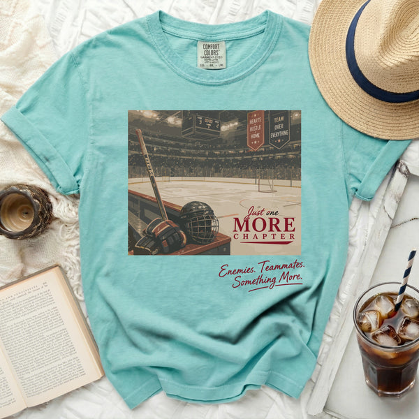 Just One More Chapter Hockey Tee in Island Reef