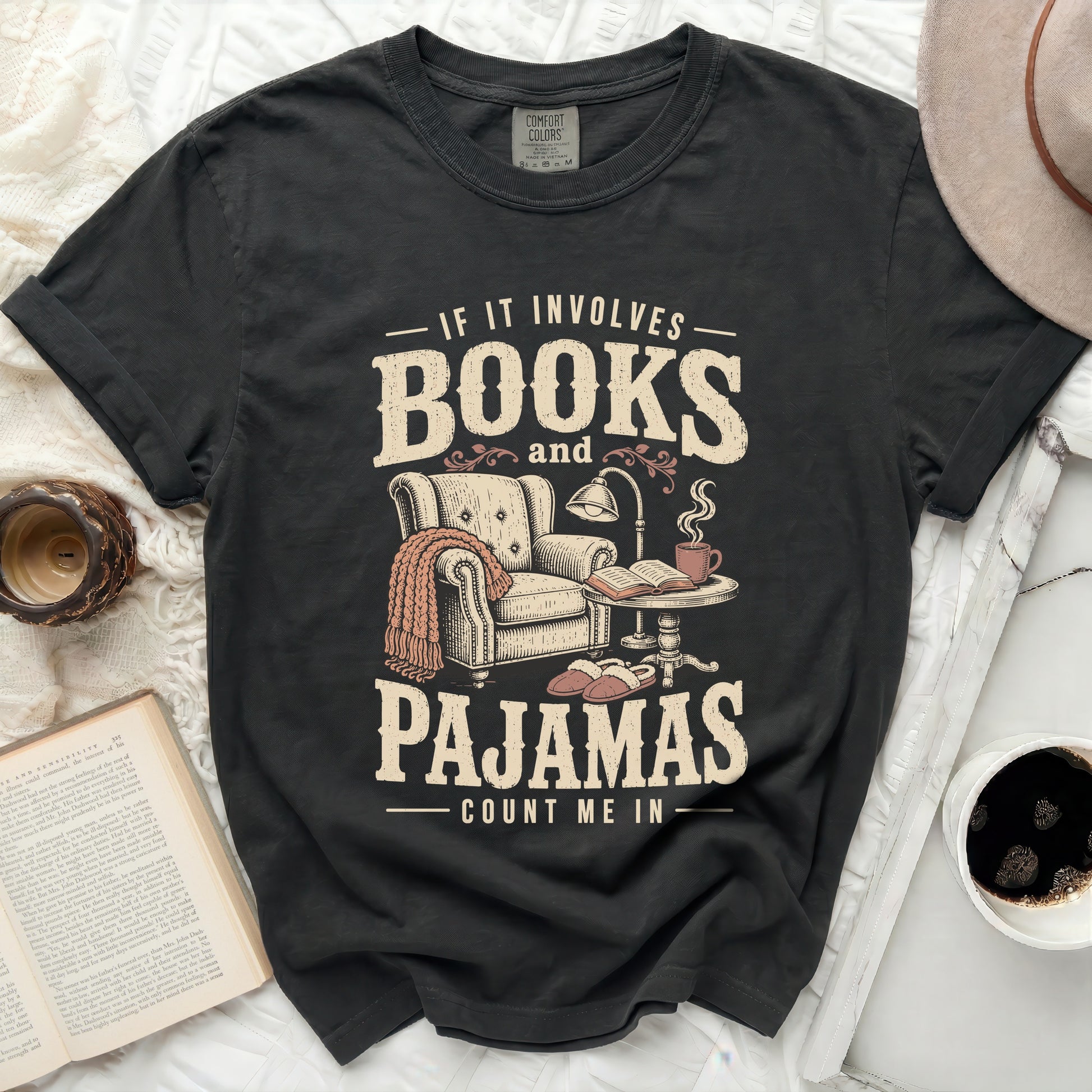 If it involves books and pajamas, count me in graphic t-shirt.