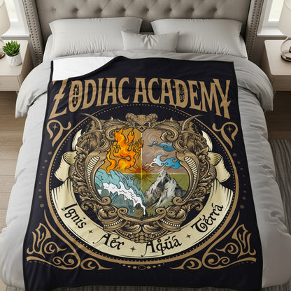 Zodiac Academy Ignis Aér Aqua Terra blanket