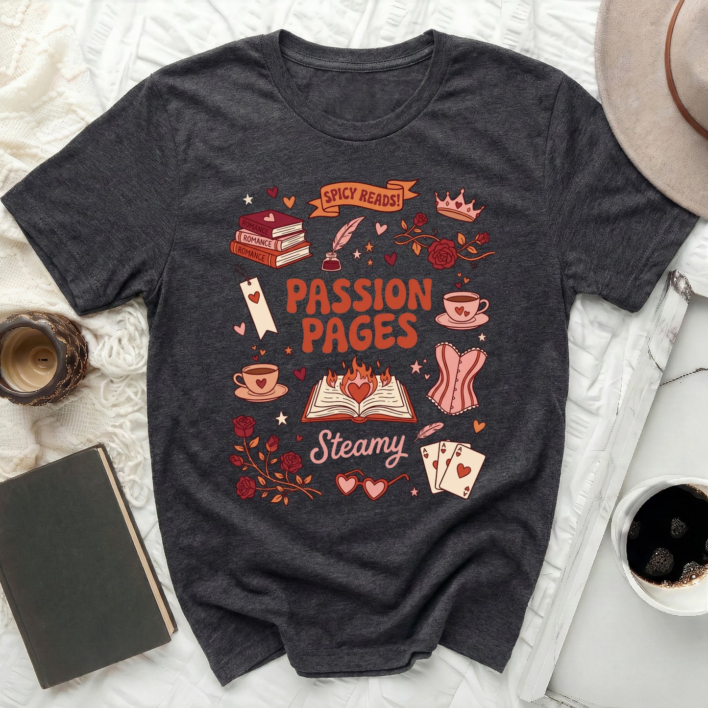 Spicy Reads Passion Pages Steamy Romance Book Lover product type