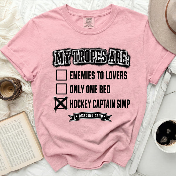 My Tropes Are: Hockey Captain Simp Tee in Blossom