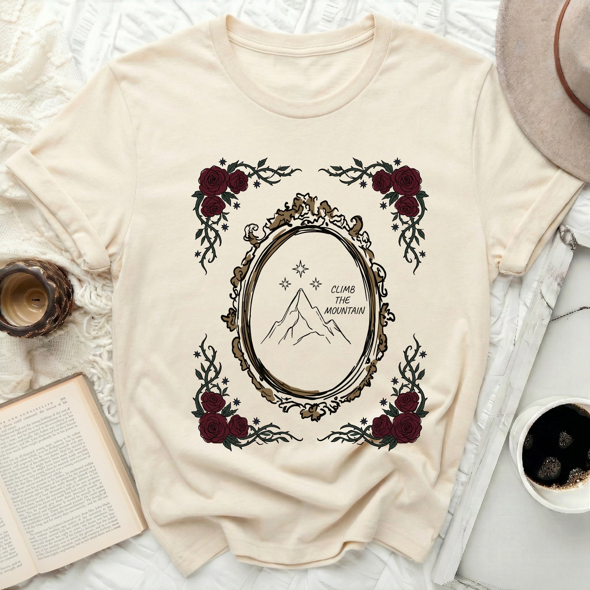 Climb The Mountain Roses Stars Frame Graphic product type
Climb Mountain
Mountain Graphic
Rose Design
Stars Motif
Decorative Frame
Inspirational Tee
Nature Print
Adventure Shirt
Botanical Graphic
Vintage Style
Cottagecore Top
Beige Apparel
Burgundy Floral
Dark Roses
Ornate Frame
Graphic TShirt
Unique Artwork
Motivational Top
Fantasy Inspired
Artistic Print