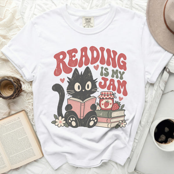Reading Jam Cat Tee in White