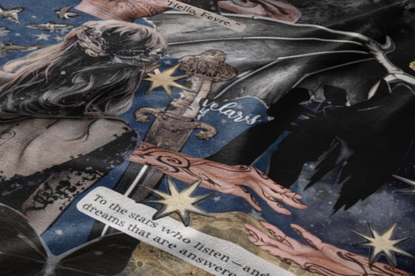 Enchanting Fantasy Art Print With Stars and Sword