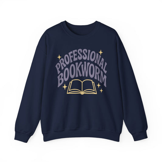 Professional Bookworm With Book Graphic Design Sweatshirt - MagicMerchEmporium