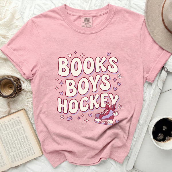 Books Boys Hockey Tee in Blossom