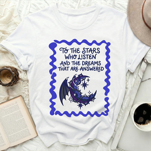 Bookish Night Court Tee in White
