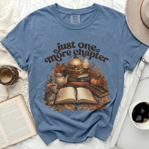 Cozy Chapter Tee in Blue Jean
