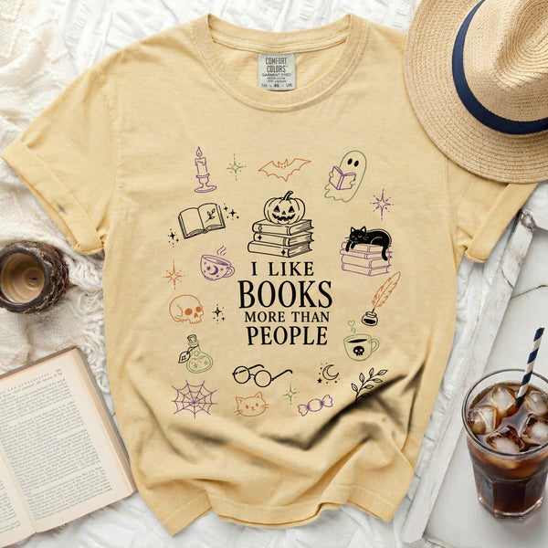 Spooky Reader Every Page a Spell Tee in Butter