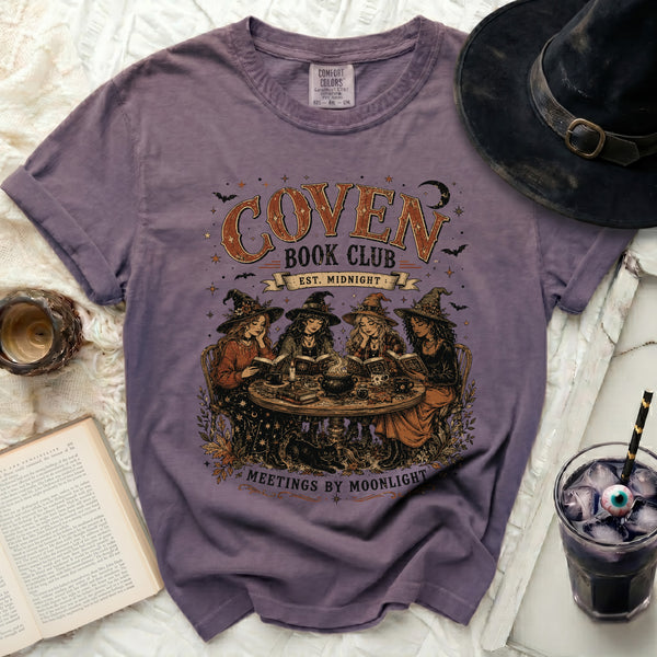 Witch Book Club Tee in Grape