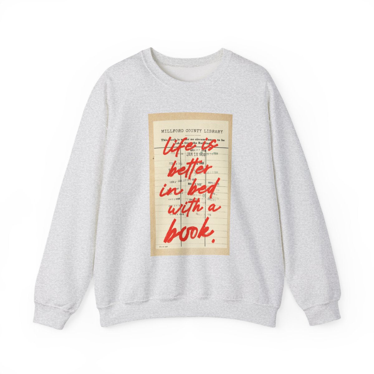 Life is Better In Bed With a Book Library Graphic Sweater