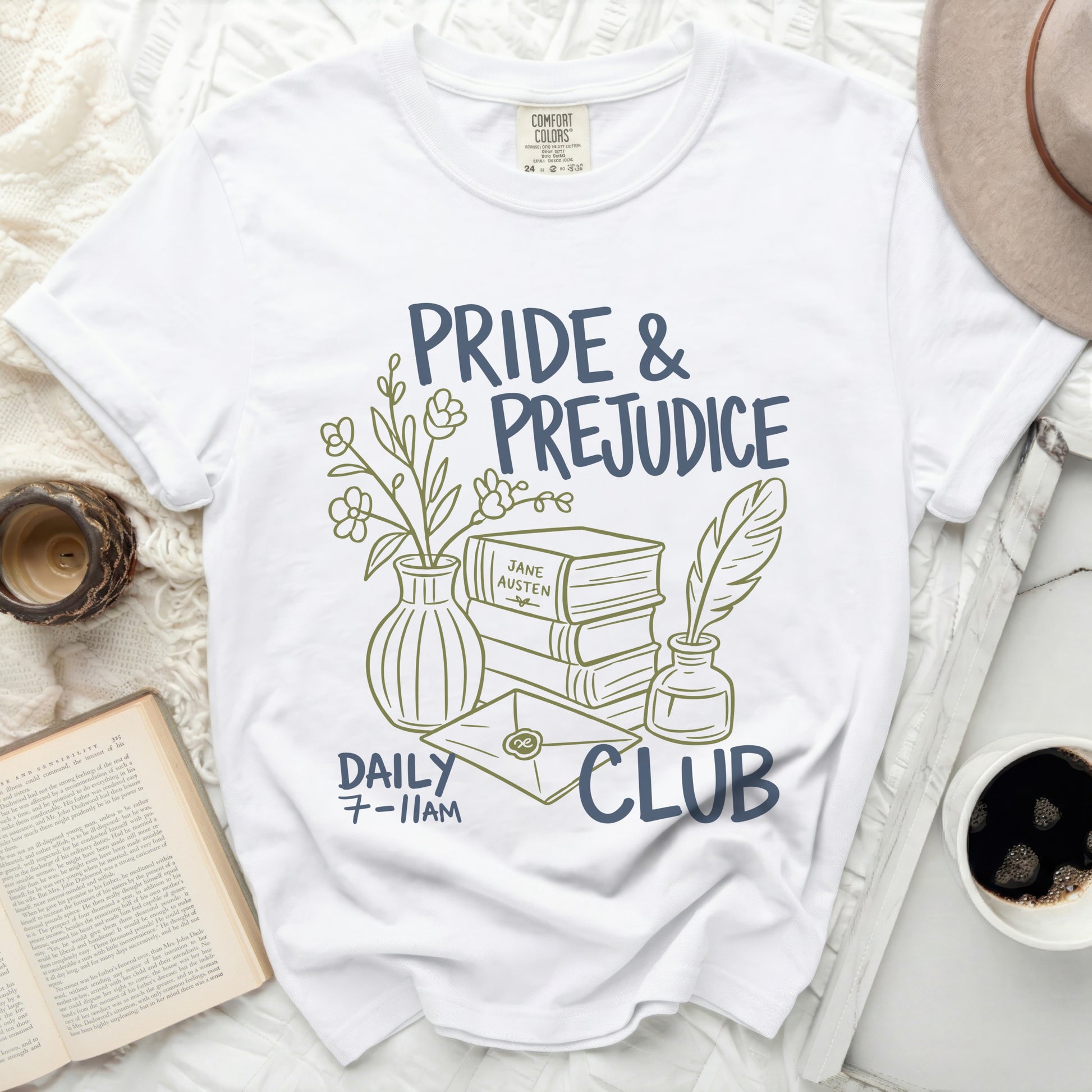 Pride and Prejudice Daily Club Jane Austen t-shirt design