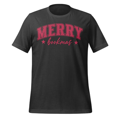 Merry Bookmas Graphic Tee for Holiday Season