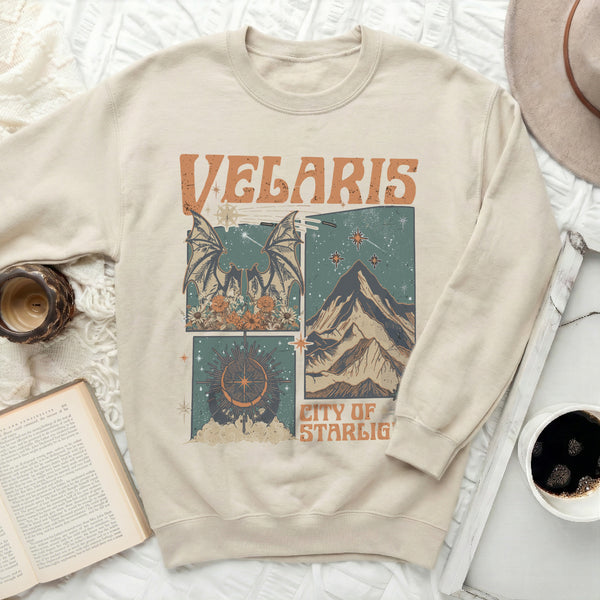 VELARIS City of Starlight Sweatshirt in Sand