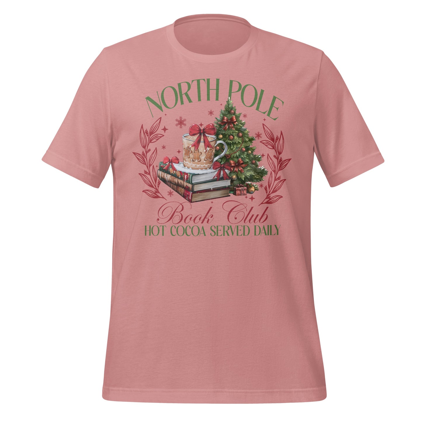 North Pole Book Club Hot Cocoa Served Daily shirt