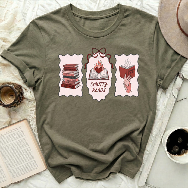 Vintage Romance Frames Tee in Military Green