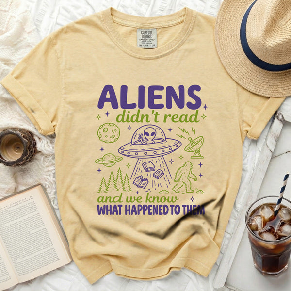 Alien Reader's Fate Tee in Butter