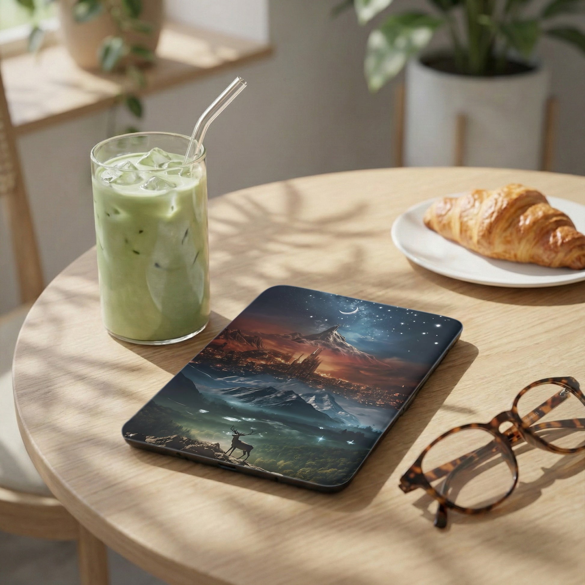 Fantasy Mountain Night Sky Deer Tablet Case product type