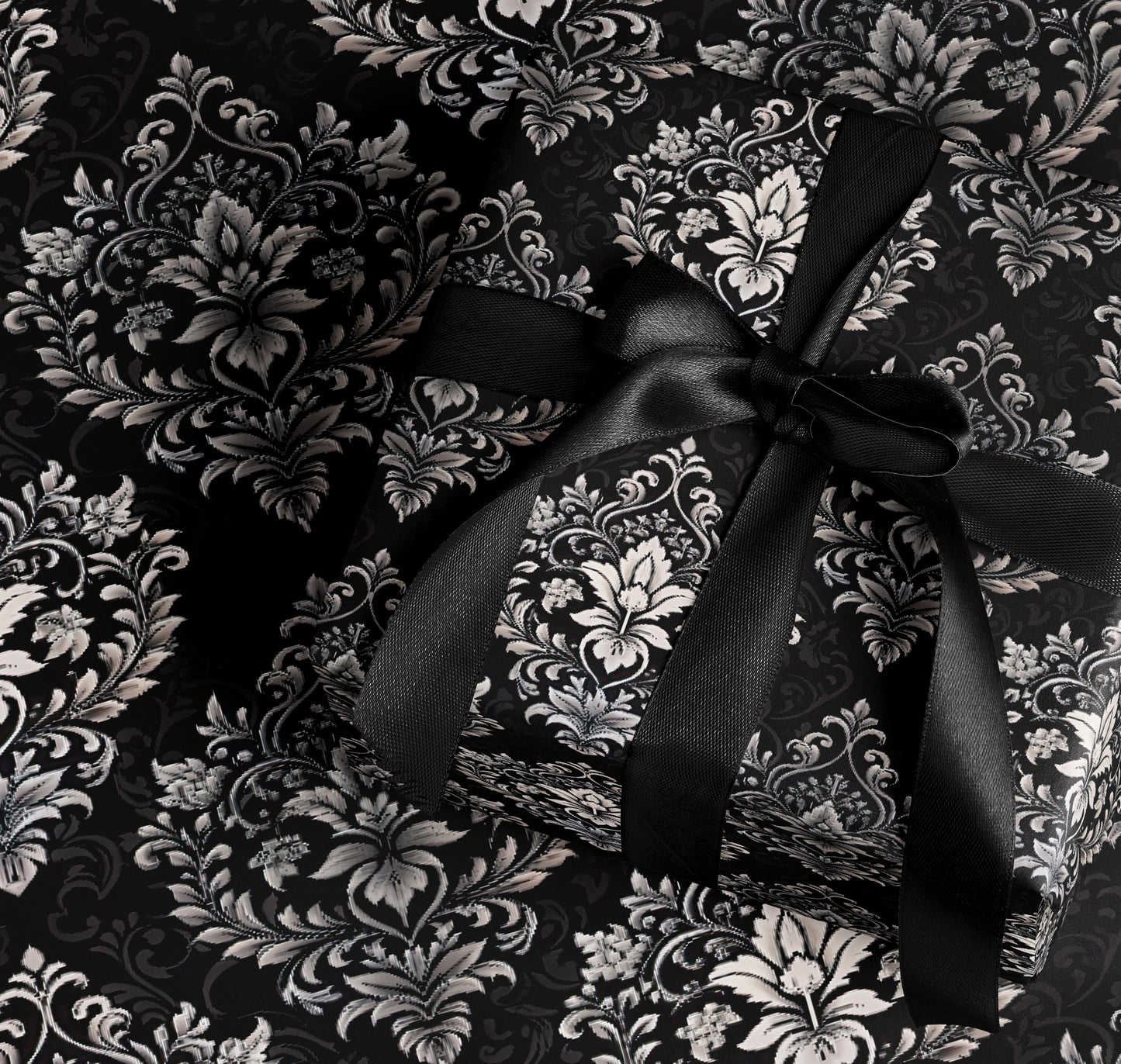 Elegant Floral Pattern Design with Stylish Gift Wrap