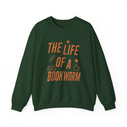 The Life of a Bookworm Graphic Sweatshirt for Readers