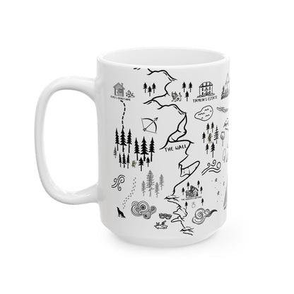 White ACOTAR Map Mug