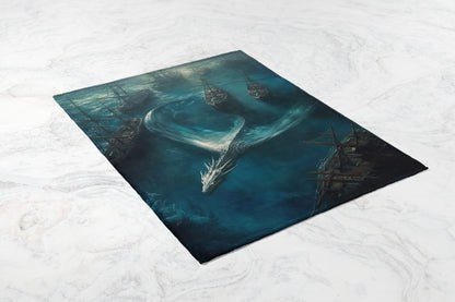 Majestic Ocean Dragon Artwork Rug for Home Decor