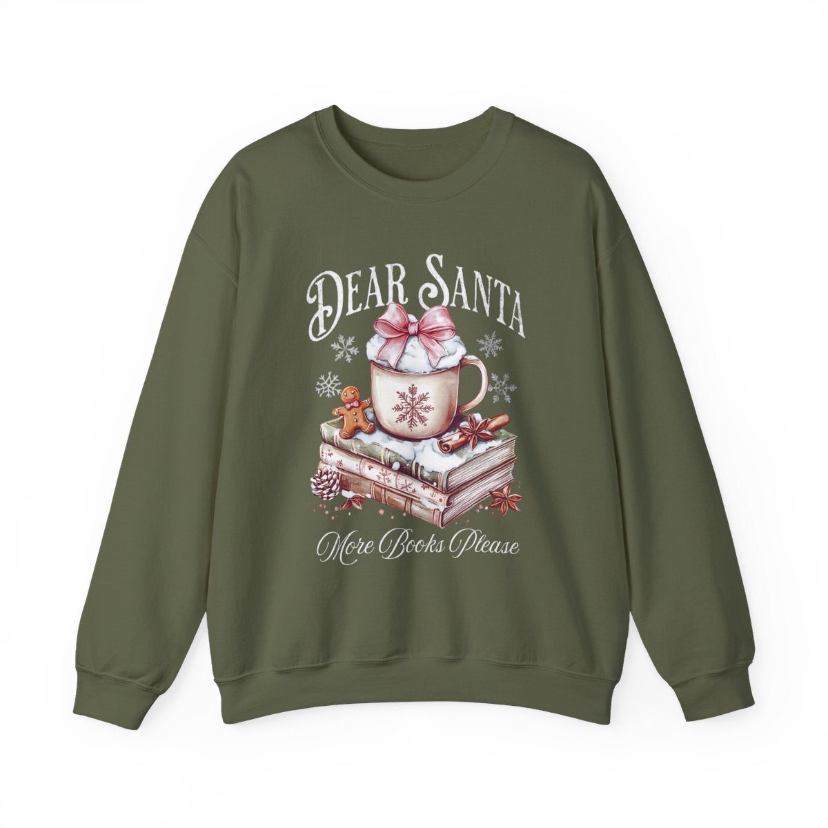Dear Santa More Books Please Graphic Sweatshirt