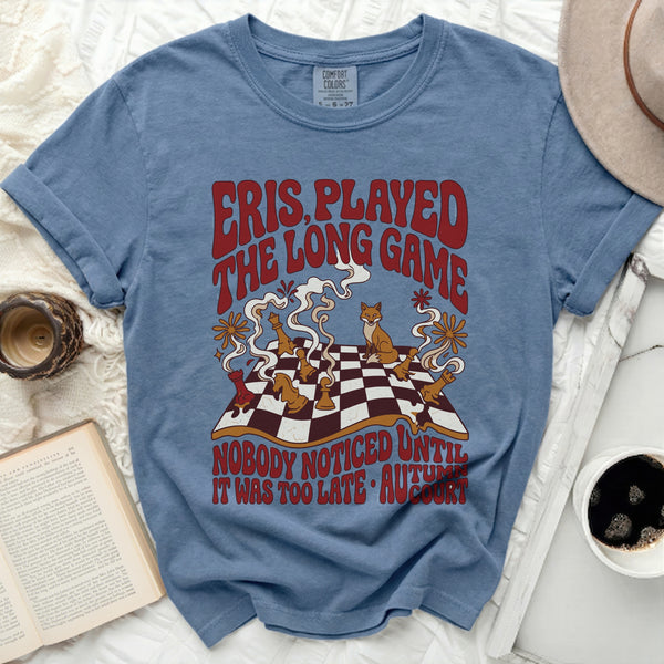 Eris's Long Game Fox Tee in Blue Jean