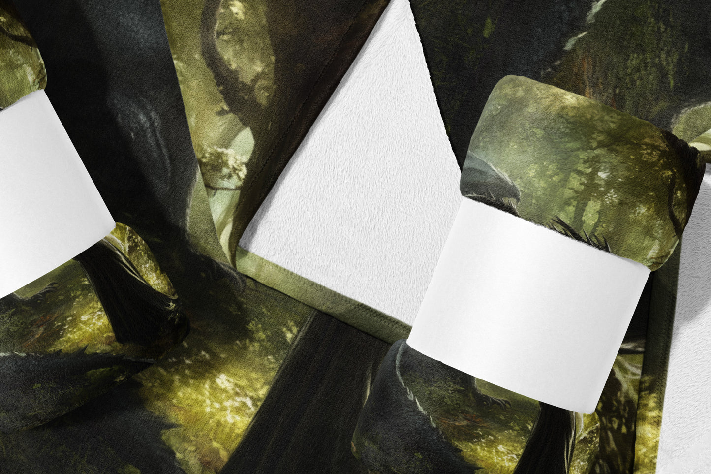 Forest Green and Black Camouflage Bedding Set