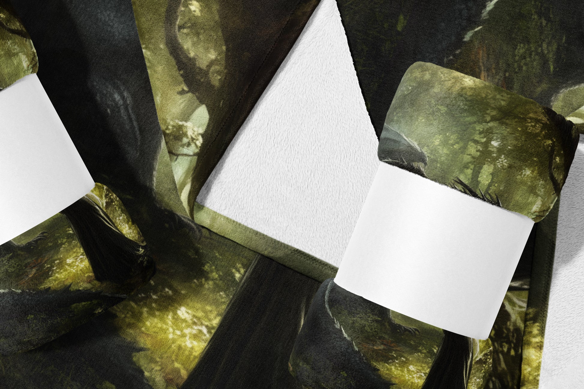 Forest Green and Black Camouflage Bedding Set