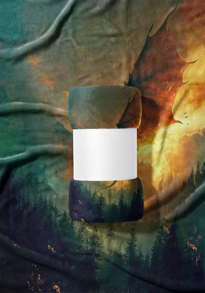 Enchanting Dragon Forest Fantasy Themed Blanket