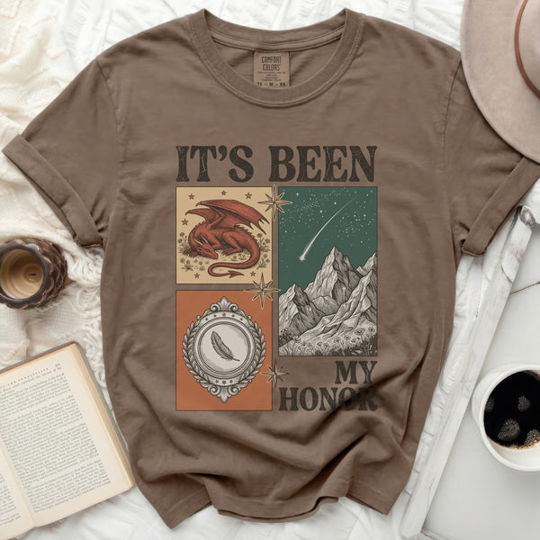Mythic Honor Dragon Tee in Espresso
