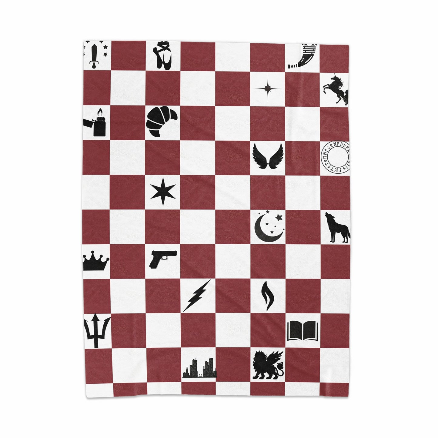 Unique Checkered Patterns Red White Chessboard