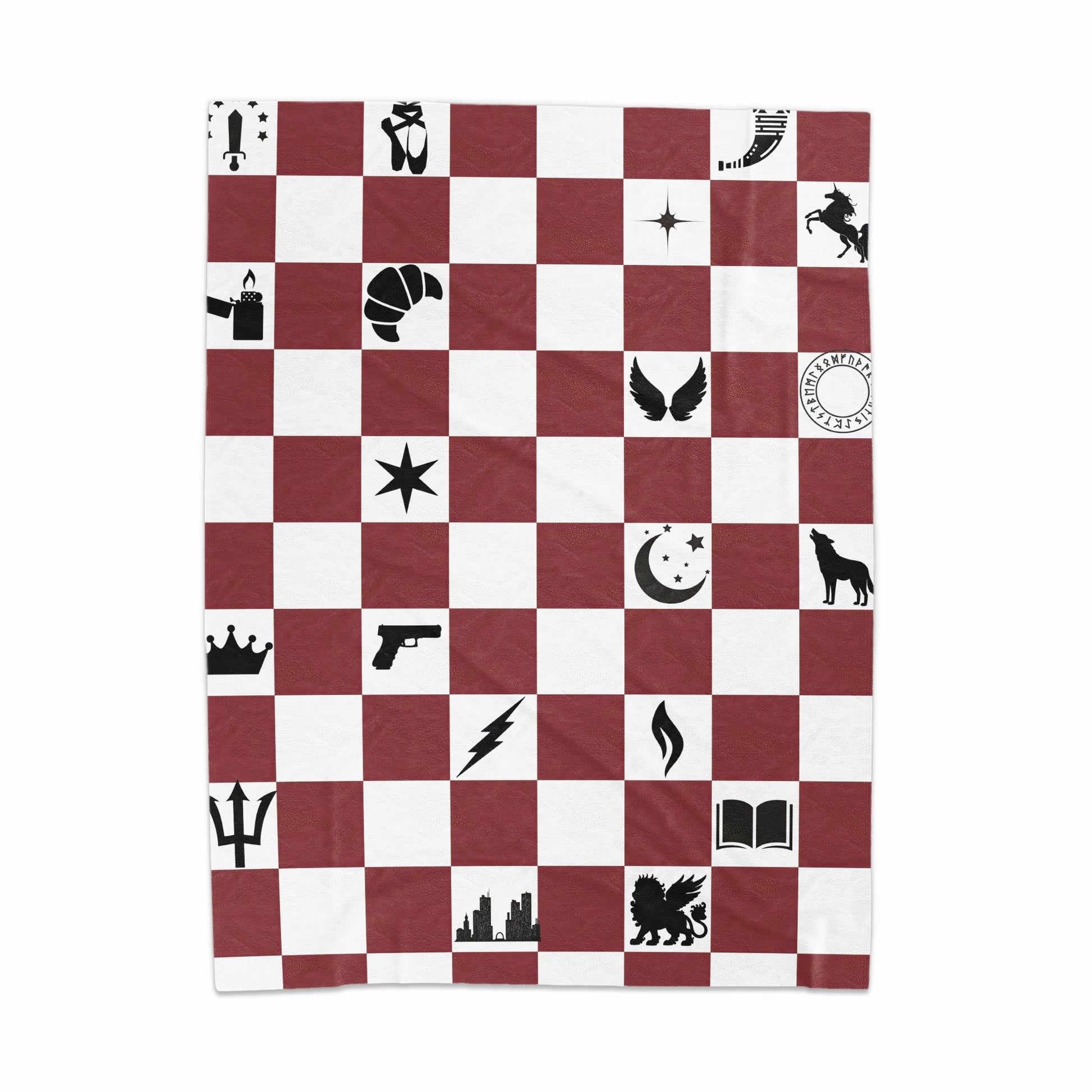 Unique Checkered Patterns Red White Chessboard