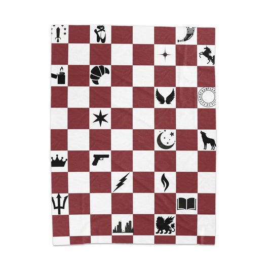 Unique Checkered Patterns Red White Chessboard