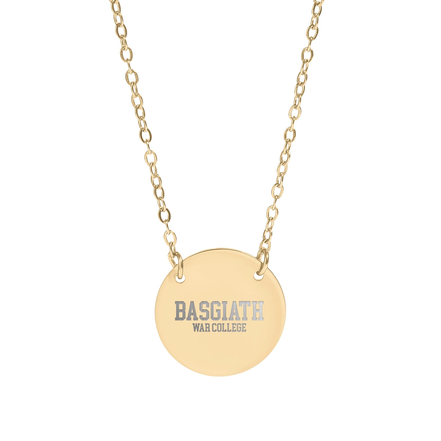 Basgiath War College Engraved Oval Necklace Jewelry