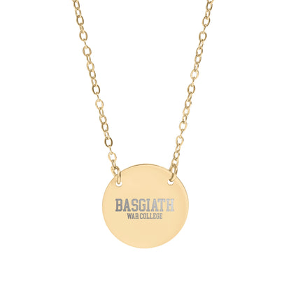 Basgiath War College Engraved Oval Necklace Jewelry